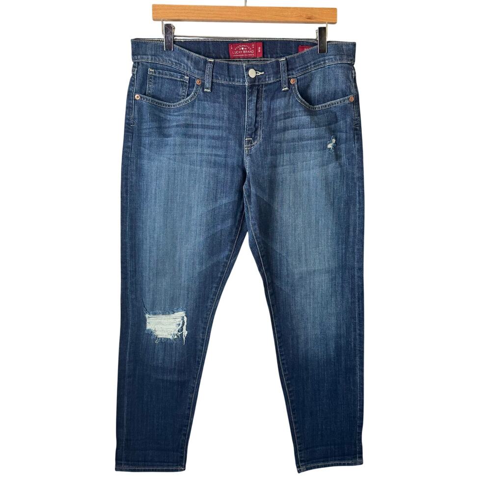 Lucky Brand Cigarette Jeans Women's Straight Leg Size 10 Boho Cotton Mid Rise